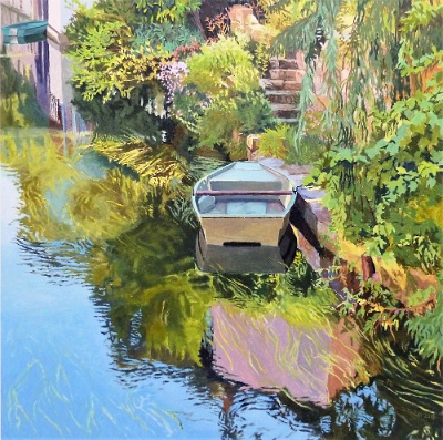 Waiting by the Canal Steps