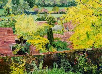 Cordes-sur-Ciel,-tile-roofs